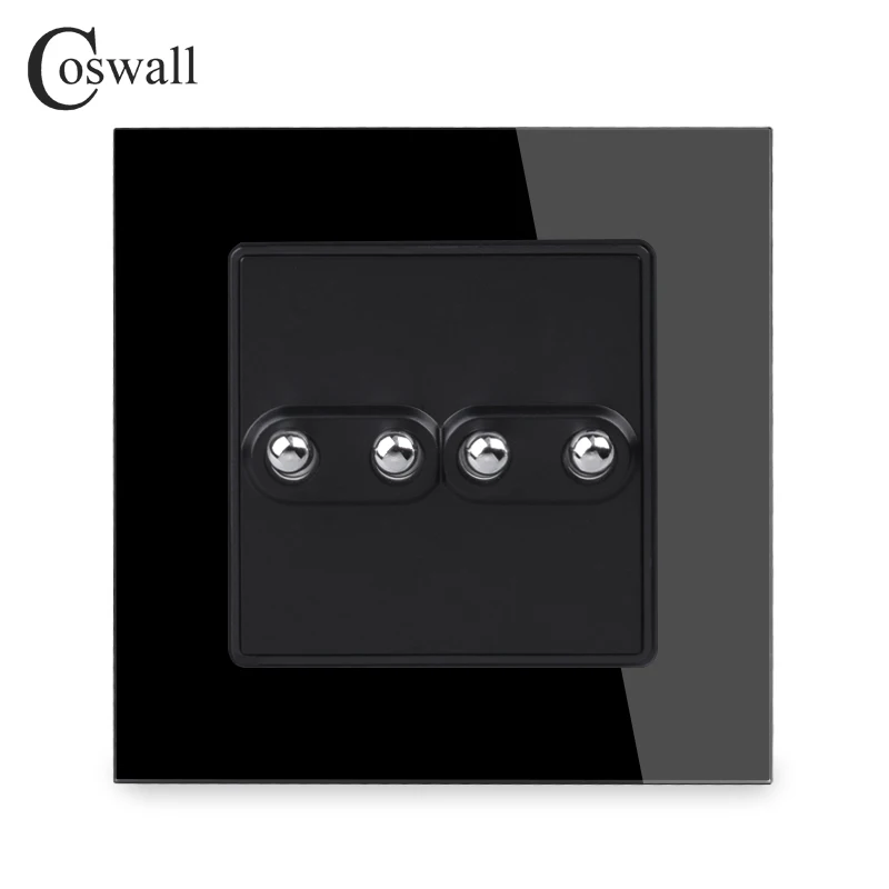 Coswall, простая модная рамка из закаленного стекла с кристаллами, 4 комплекта, 1 способ, тумблер, светильник, переключатель вкл/выкл, настенный выключатель, 16А, переменный ток, 250 В