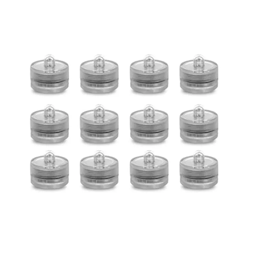 

12pcs LED waterproof electronic candle light diving light round home decoration props Creative birthday widding