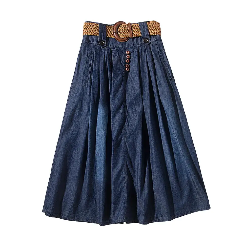 

Hot Style Plus Size Denim Skirt For Autumn 2020 Women's Mid Length Skirt