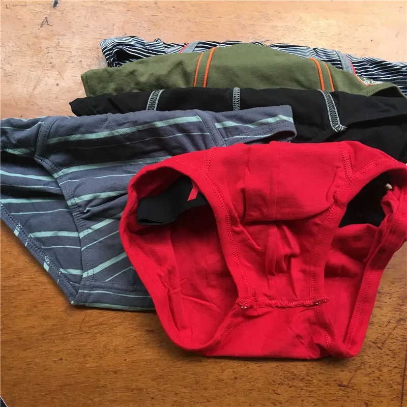 Трусы-брифы для мальчиков-подростков 5 шт./лот мужские хлопковые трусы мягкие