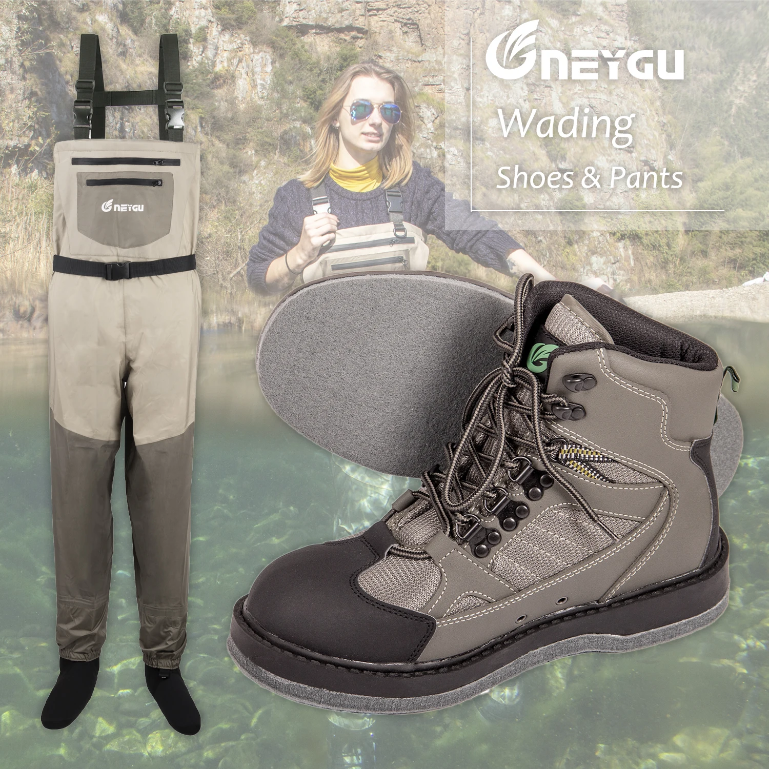 Водонепроницаемые рыболовные сапоги и фетровая подошва для женщин с