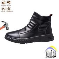indestructible steel toe men safety shoes anti smash work safety boots puncture proof male outdoor sneakers comfortable boot