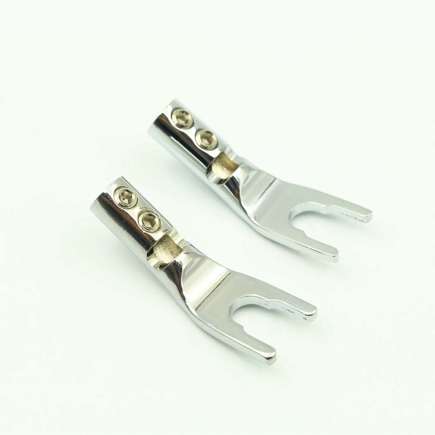 4PCS Hifi High Performance Red Copper Rhodium Plated/Gold Plated Y Plug Amplifier Decoder Audio Speaker Cable Connection | Электроника