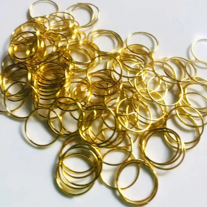 200 шт. 11 мм кольцо золотого хромированного серебряного цвета для изготовления