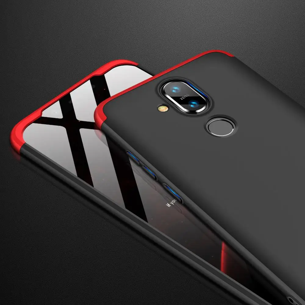 Чери чехол для Nokia 7 Plus 360 полная защита корпуса Жесткий ПК ударопрочный X6 X7 6 1 8 2018