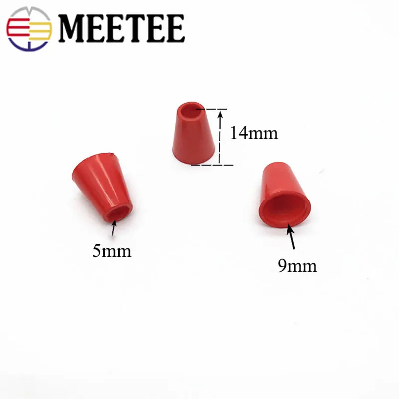 Meetee 50 шт. пластиковый стоппер для троса Шнур Конец 14 мм для шапка одежда брюки пояс на талии шнурок пряжки для веревки DIY аксессуары DY207