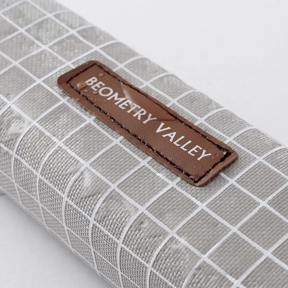 1 шт. креативный квадратный холщовый чехол для карандашей с сеткой вместительные