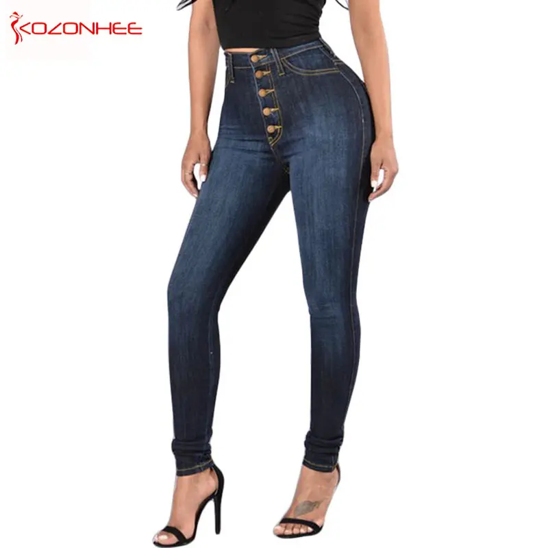 

Plus Size Elastic Jeans For Women With High Waist Bamboo Fiber Stretching Black Jeans Skinny Pencil Trousers For Women big size
