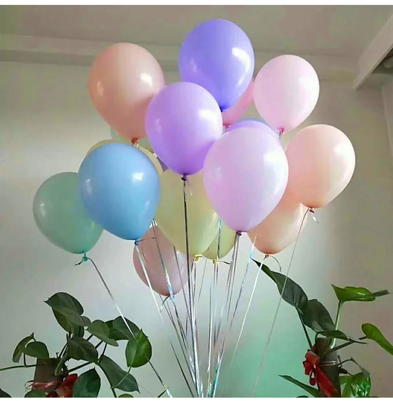100 шт./пакет 10 дюймов светлый цвет воздушных шаров из латекса яркие цвета день