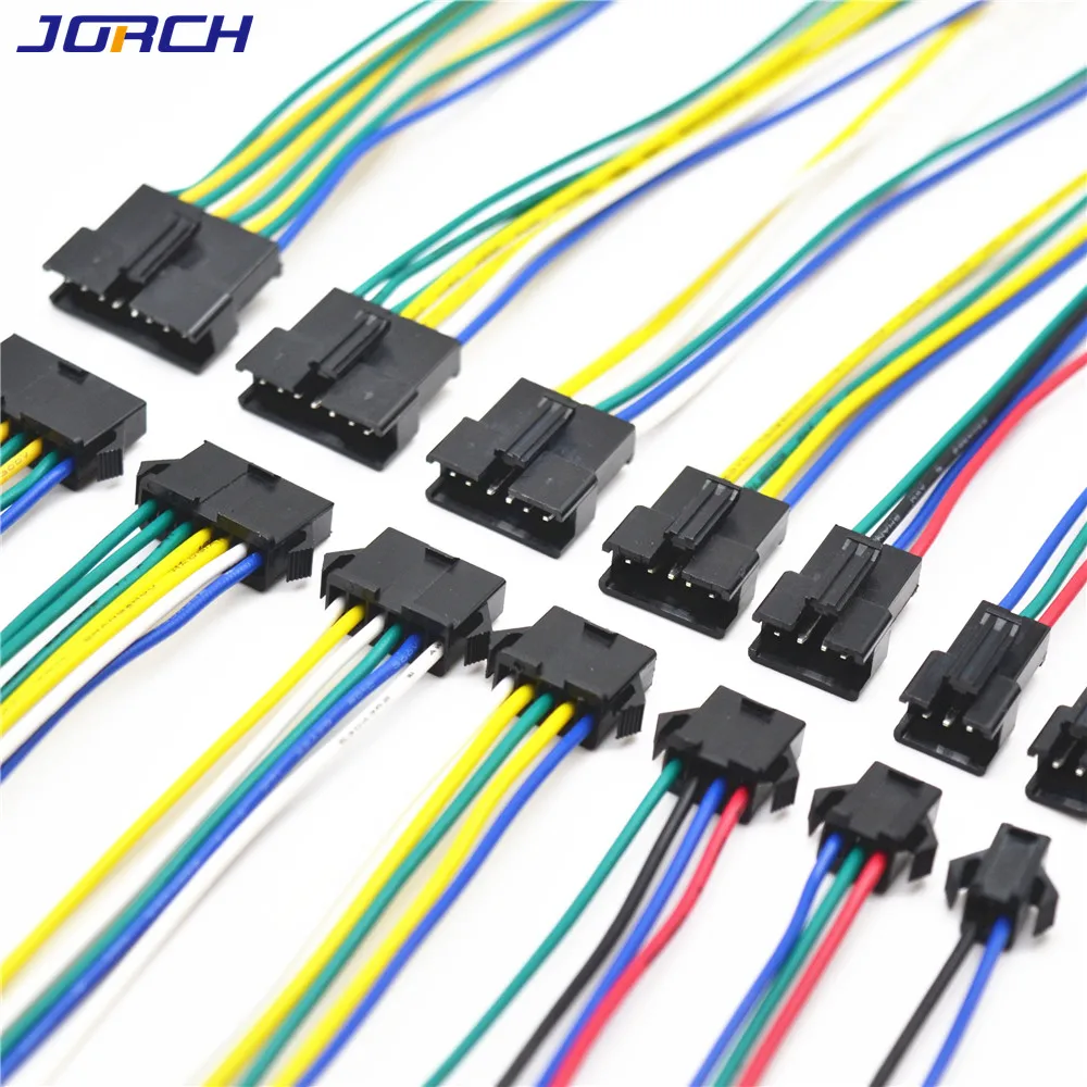 

1Sets SM series 2P/3P/4P/5P/6P/7P/8P/9P/10P Way Automotive wiring harness with UL1007 22AWG 15cm Custom processing