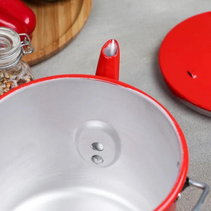 Чайник-котелок с декоративным покрытием 2 5 л цвет красный | Дом и сад