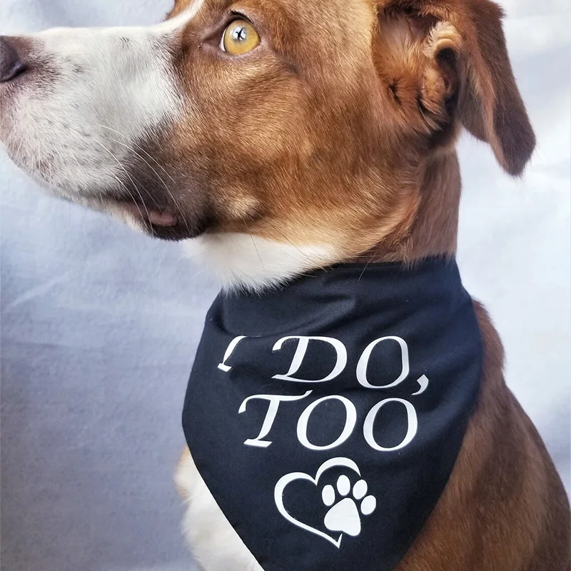 Бандана I Do Too Dog Свадебный знак объявление о помолвке свадебный душ наряд для