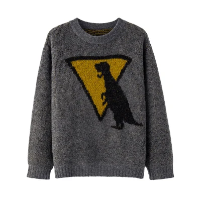 

Autumn Korean Loose Vintage Sweater Cartoons Casual Thermal Sweater Women Knitwear Pullovers