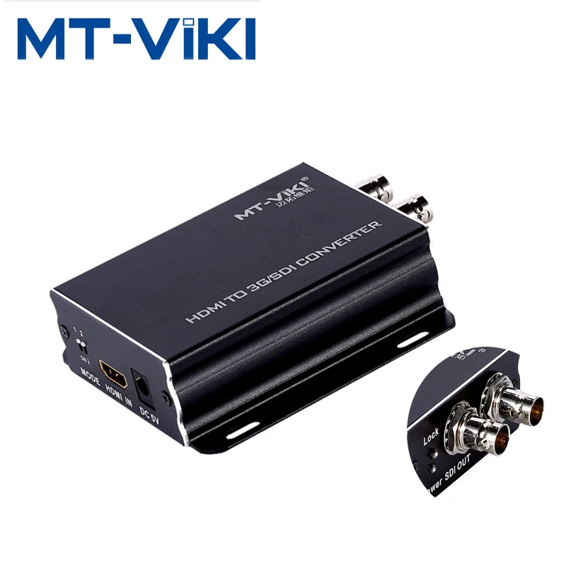 MT-VIKI HDMI-compatible To HD/SD/3G SDI Converter Video Adapter Full HD High Quality HDMI In 2*SDI Out HDMI2SDI 1080P SDI-H03