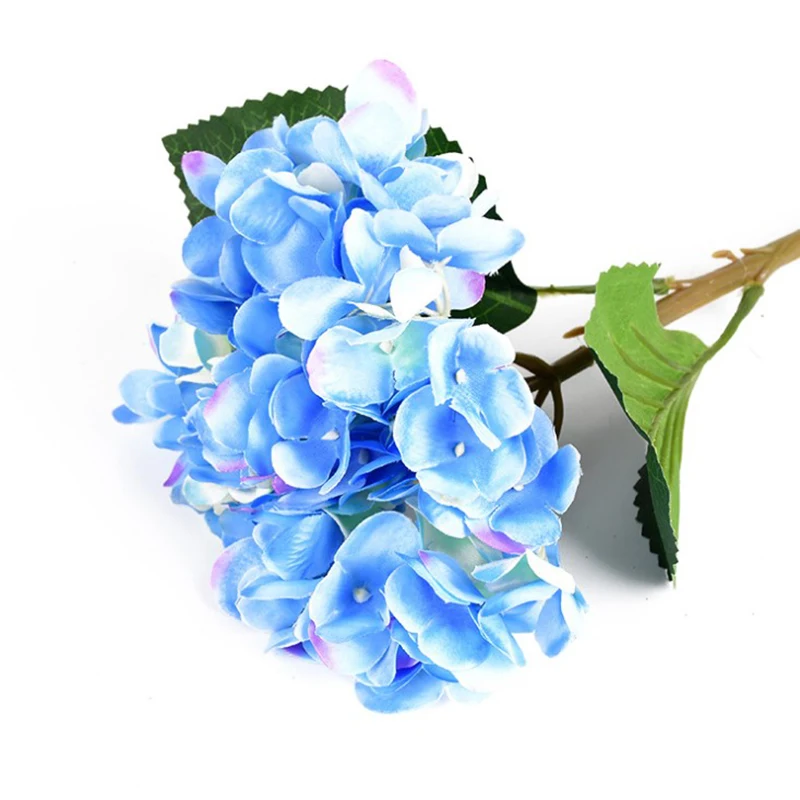 

2020 New single artificial hydrangea 12-color set fake flower artificial plant wedding props 2 leaf hydrangea 1pcs