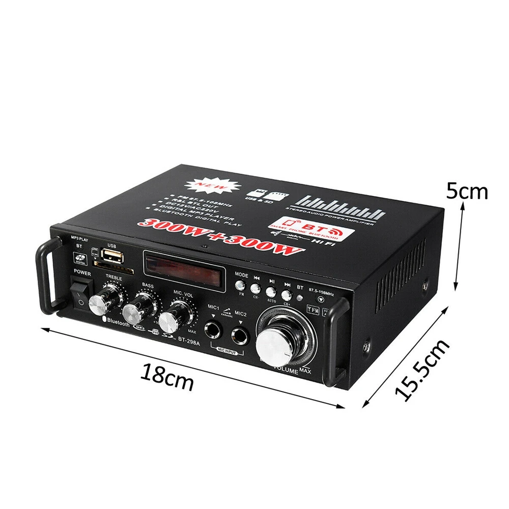 2021 Новый 110 В/220 В 600 Вт Bluetooth USB HiFi стерео цифровой домашний автомобильный