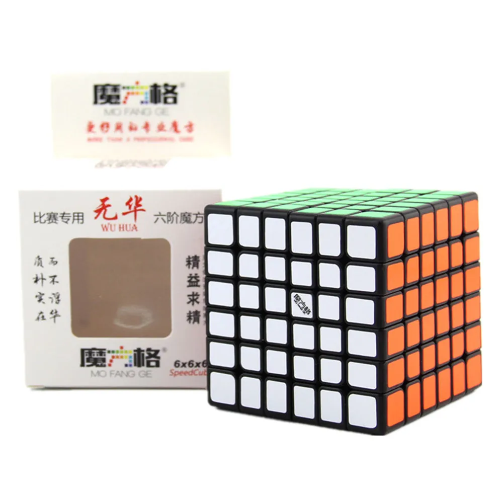 

Волшебный куб Qiyi Wuhua 6x6, 67 мм, черный, без наклеек