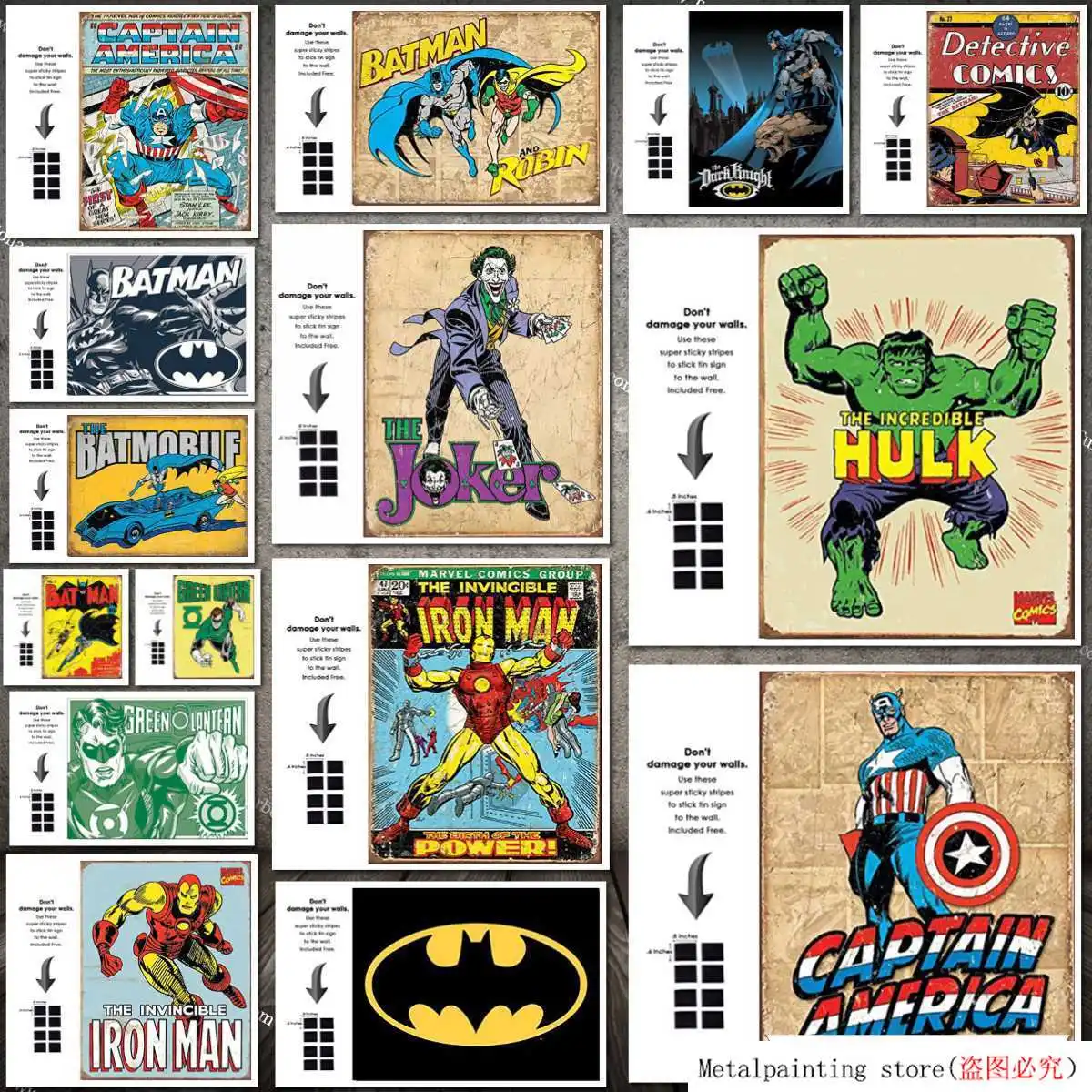 Комикс Джокер металлический жестяной знак супер герой Ретро винтажный Декор для