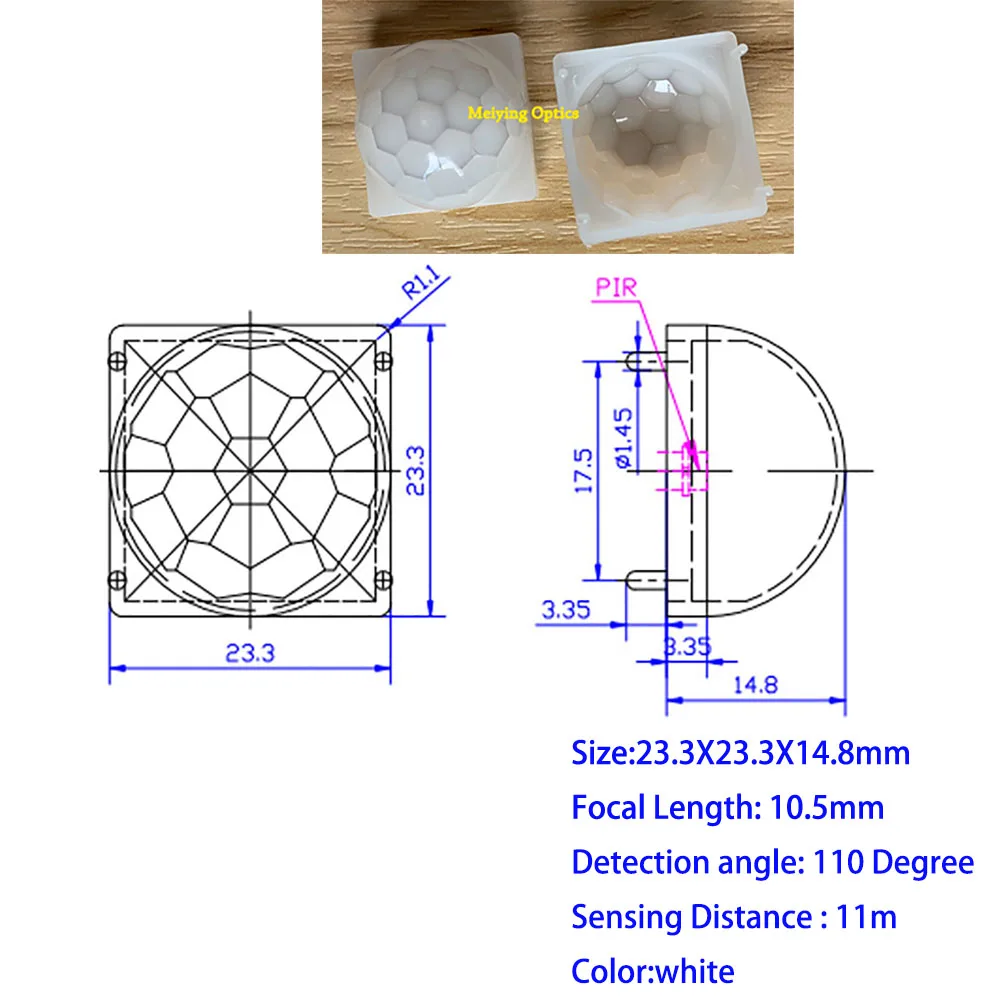 Инфракрасные линзы Френеля JLLSMCMGGX 1 шт.