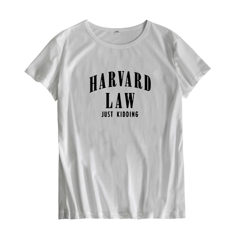 Гарвардское право просто шутка футболка Гарвардский смешной Geek Панк tumblr женские