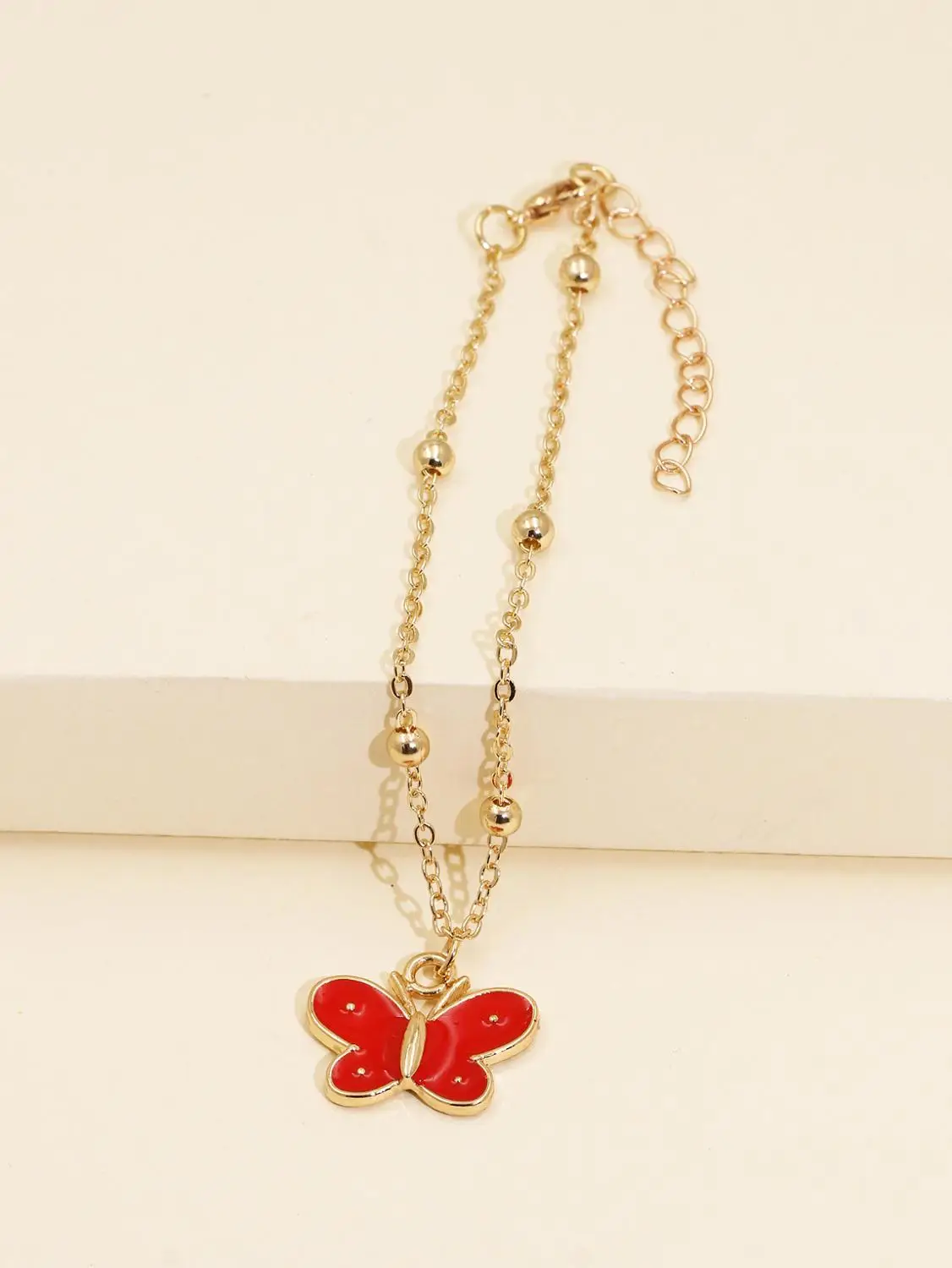 Летние браслеты Pinkdudu из цинкового сплава с подвесками в виде бабочки Модный