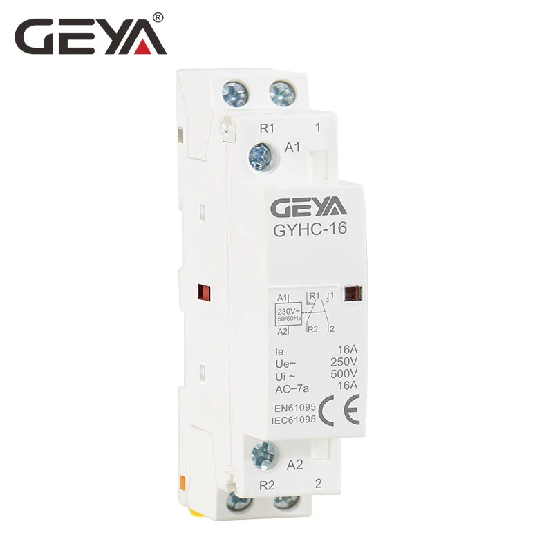 GEYA 2P 16A 1NO1NC& 2NO& 2NC бытовой AC модульный контактор 220 в 230 В автоматический контактор на din-рейке
