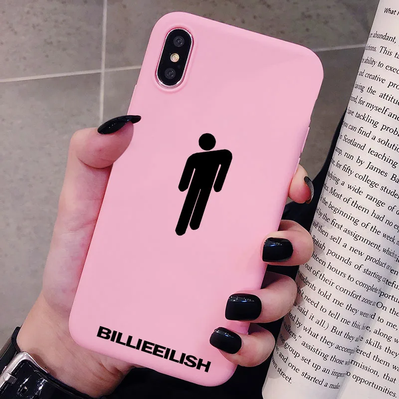 Billie Eilish чехол с логотипом для Xiaomi Redmi Note 8 7 6 5 5A 4 4X K20 Pro силиконовый чехол Мягкий защитный чехол из ТПУ для телефона - Цвет: P2Pink