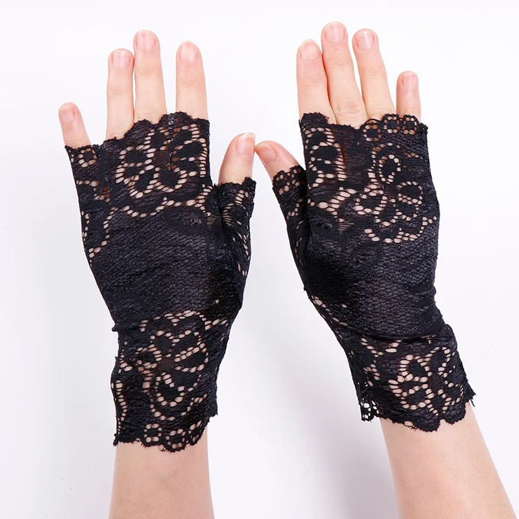 

New lace gloves, bright silk, elegant pattern, ceremonial dance, sunscreen, riding, driving, outdoor spring, summer and Autumn