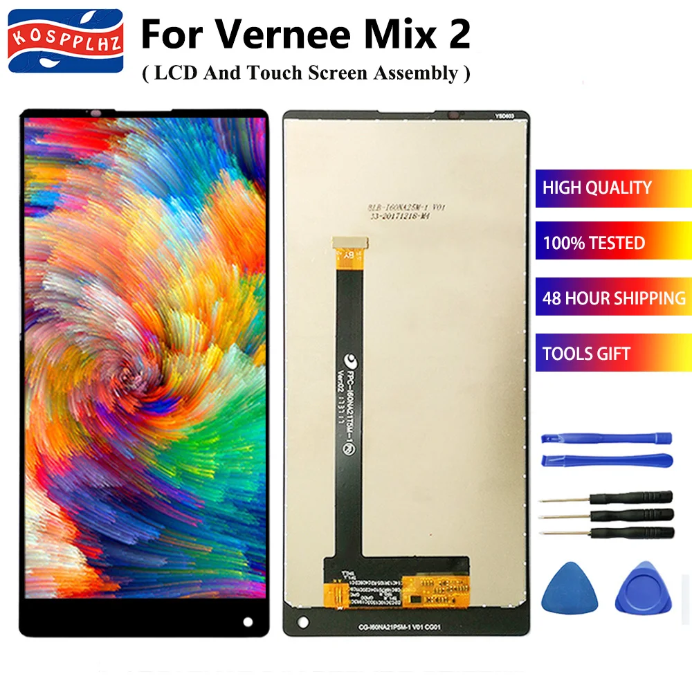 6-дюймовый ЖК-дисплей Vernee MIX 2 + кодирующий преобразователь сенсорного экрана в