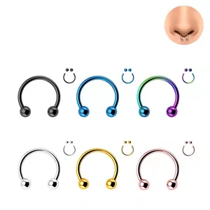C-Shap Puncture Nose Ring Hoop Punk Rings for Men Woman Stainless Steel Piercing Body Rock Gothic Je in Pakistan