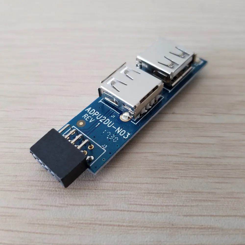 10 шт./лот корпус для ПК Внутренняя Материнская плата USB 2 0 концентратор от 9pin до