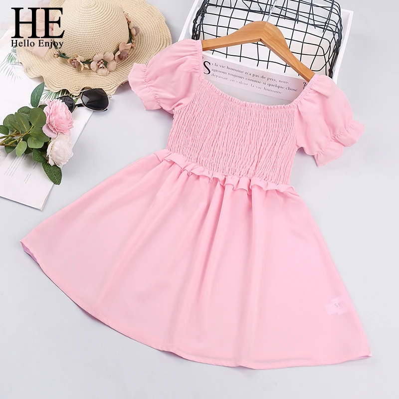 HE Hello Enjoy Kids Dresses for Girls Summer Children's Party Costumes Princess Birthday Belle Red Ball Gown 2-6 Clothes | Детская