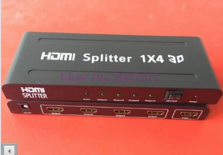 

by dhl or ems 50 pieces 4 WAY HD hub 1080p 1x4 HDMI Splitter Amplifier HDTV 1.3 1 in 4 out , Brand New LKV314