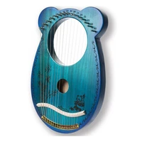 harp lyremahogany 16 string harpmini portable harpcutestring instrumentwith tuning leverfor beginnersetc