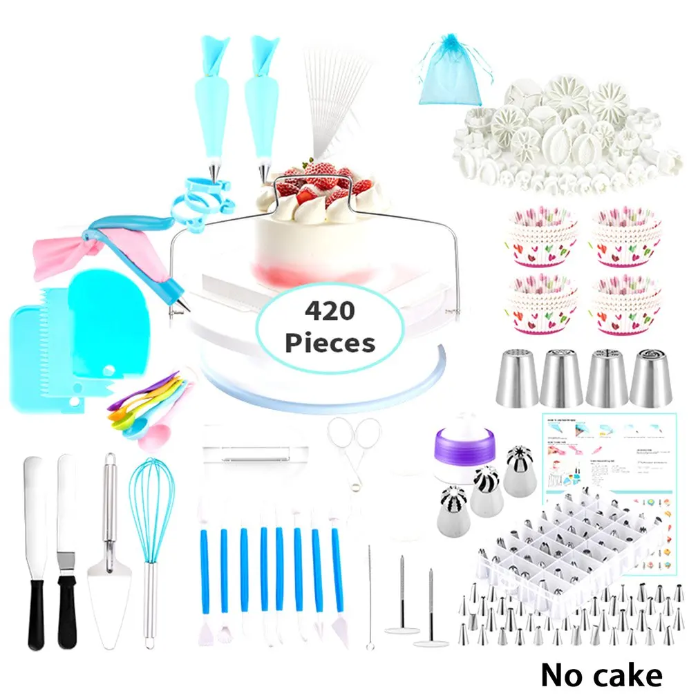 

420 шт., кондитерские насадки для украшения тортов