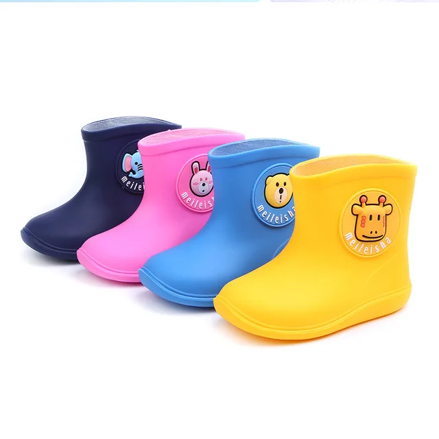 Rubber boots Children shoes rain boots kids shoes animals cartoon water shoes waterproof toddler rainboots non-slip 3