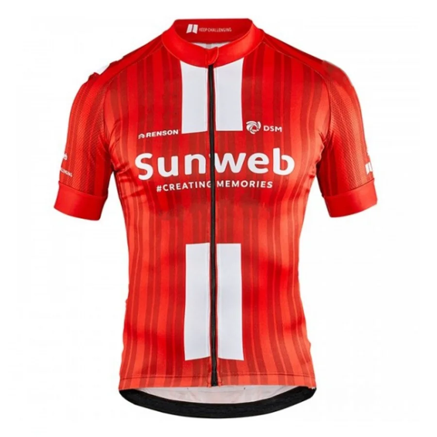 2020 pro team SUNWEB italia манжета Лазерная Резка рукава Красный Велоспорт Джерси летняя