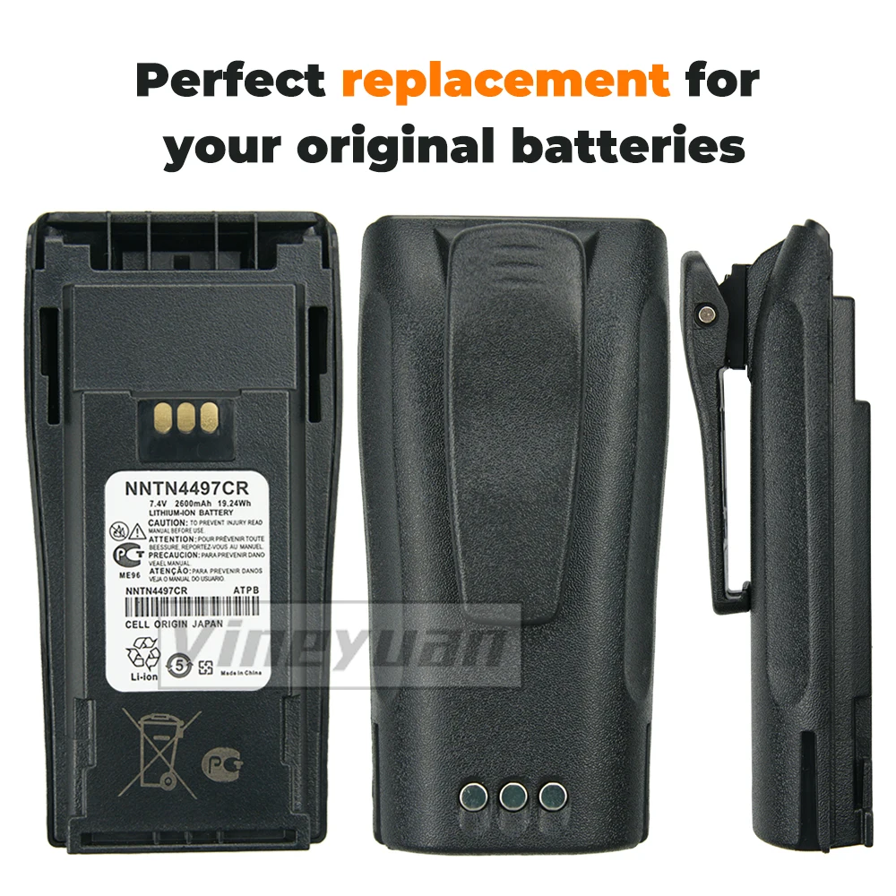 NNTN4497CR  Replacement Battery Li-Ion Battery  High Capacity for Motorola CP140 CP040 CP200 CP380 CP160 EP450 GP3688