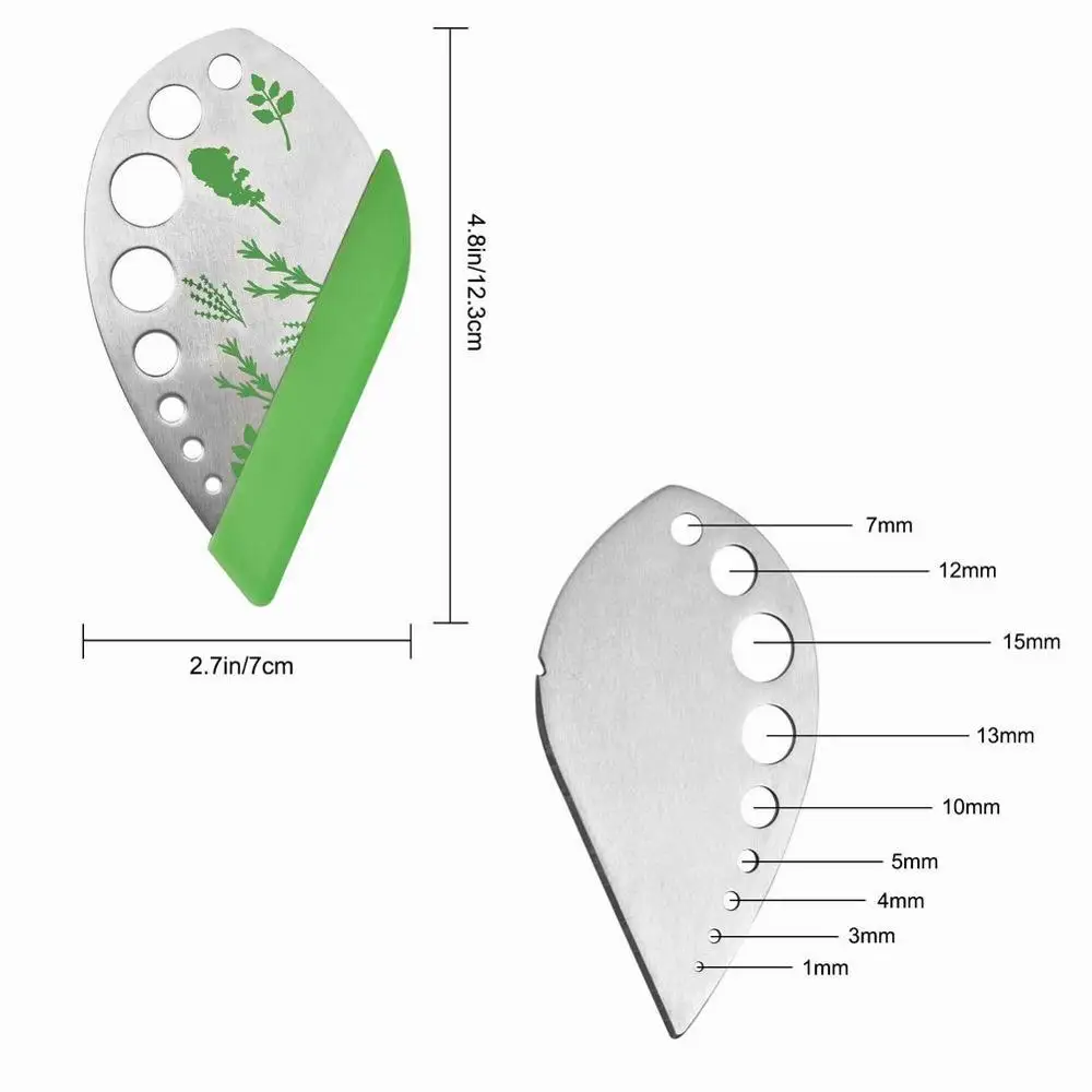 

Kitchen Tools Herb Stripper Stainless Steel Stripping Cutting Chopping Tool for Kale Thym