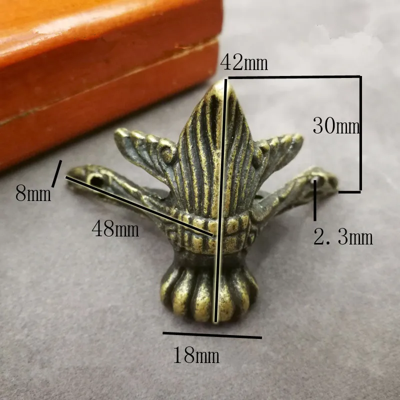 4 шт 1 2 см 3 бронзовые металлические декоративные ножки Угловые протекторы