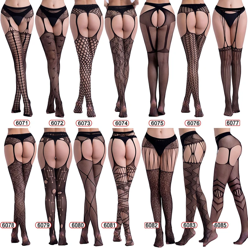 

Hot Sell Lady Sexy Women Stylist Fashion Fishnet socks Ladies Lace Top Tights Stay Up Thigh High Stockings Nightclubs Pantyhose