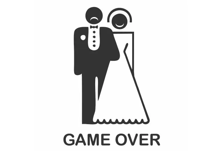 Жених взял невесту и пошел в дворец брака наклейки на машину для багажника