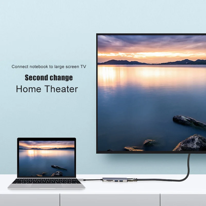 USB-C концентратор HDMI адаптер 5 в 1 ключ usb type-C к кард-ридер 2 порта VDX99 | Электроника