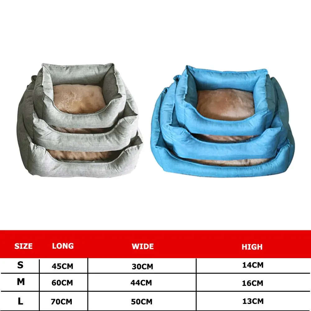 

Plush Dog Sleep Bed Pet Lounger Cushion Cat Dog Kennel Winter Puppy Sofa House Bed Pet Supplies S M L