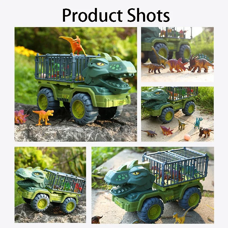 Большой динозавр автомобиль грузовик экскаватор транспортировка игрушки для