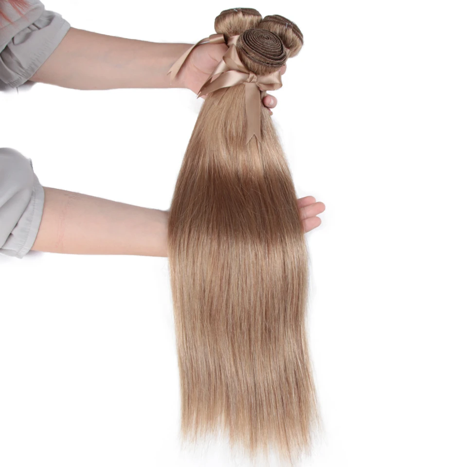 Прямые Волосы Remy Forte, пряди с закрытием, блонд, 30 пряди с закрытием, бразильские волосы, волнистые пряди, 3/4 пряди волос