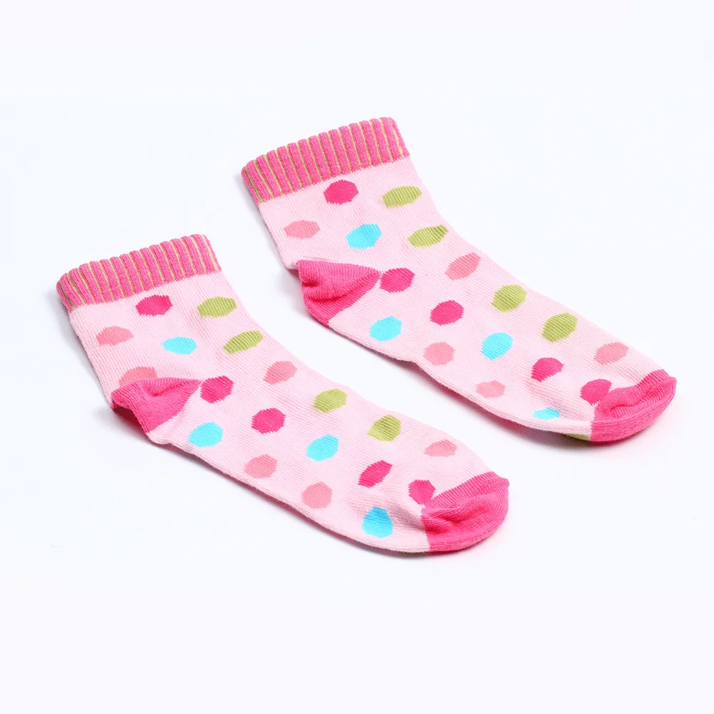 

Baby Girls Socks Pink Clothes Accessories Candy Color Dot Cotton Spring Autumn Children Warm for Kids Children 1 Pair