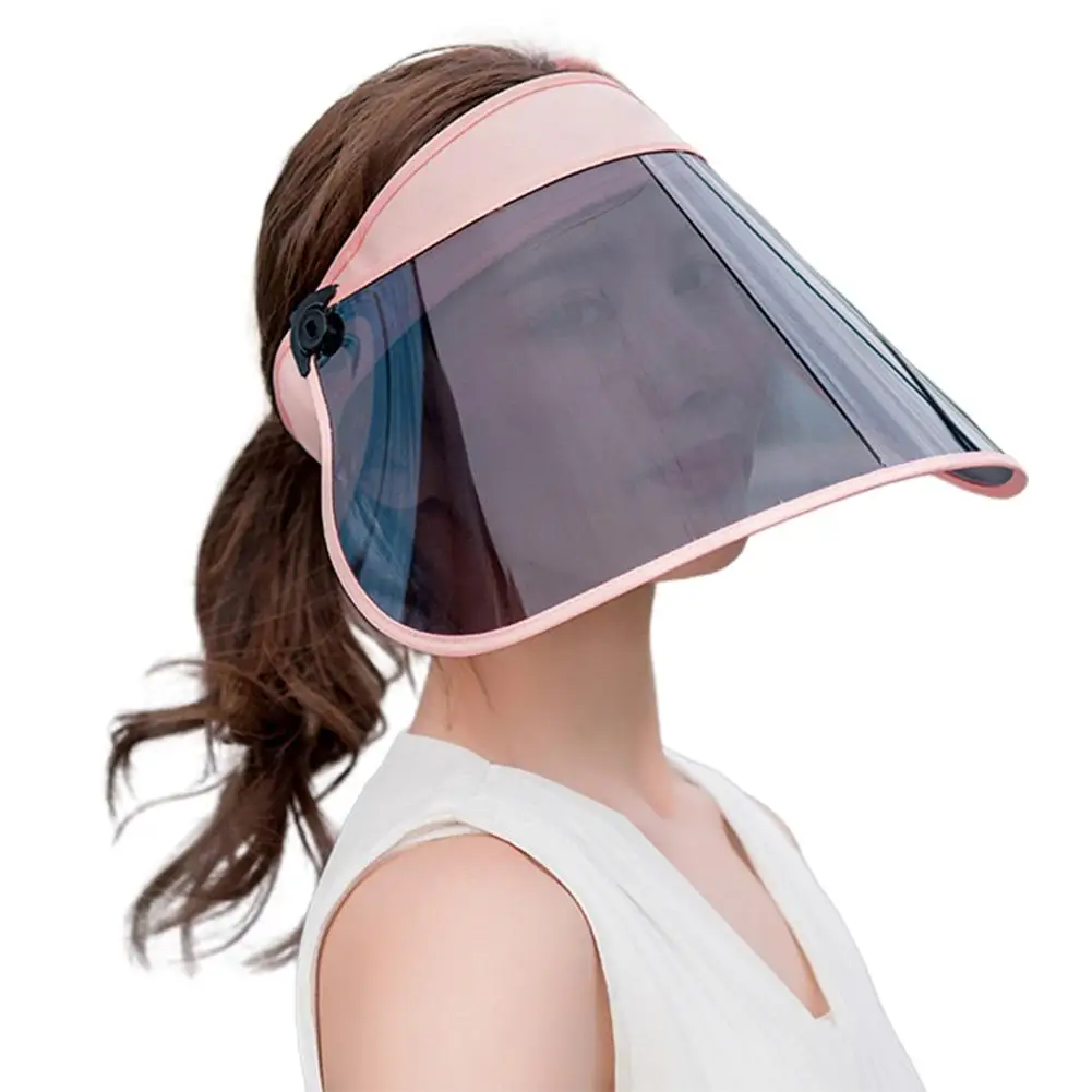 

Summer Sun Protection Ultraviolet Polarized Sun Visor Hats For Women Outdoor Travel Fishing Biking Cover Face Sun Hat Female Cap