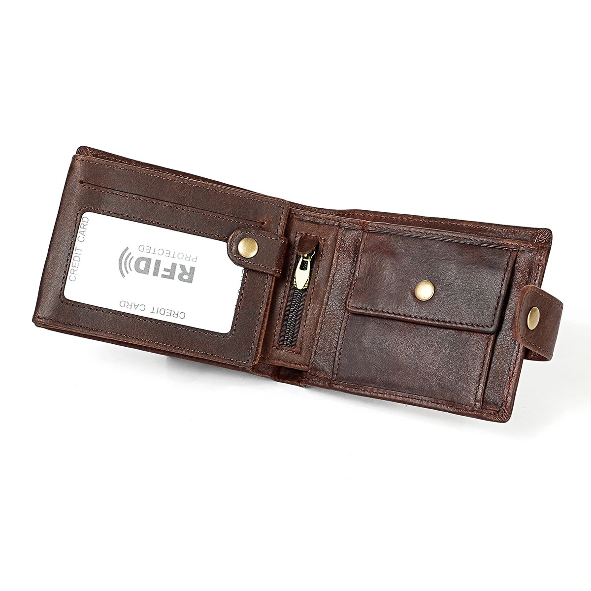 Мужской винтажный кошелек короткие кошельки из натуральной кожи