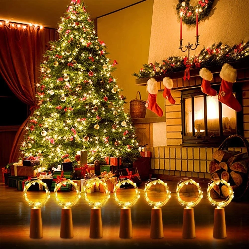 

Battery Operated LED Fairy String Lights Wine Bottle Lights with Cork 30 Pack 20 LED for DIY Party Decor Christmas Wedding